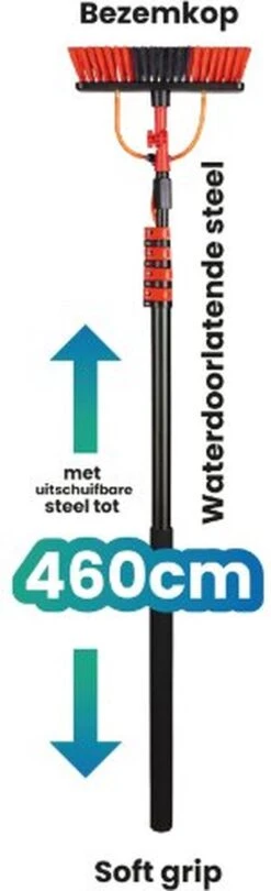 Chimb Telescopische Wasborstel - Uitschuifbare Waterborstel - Ramenwassen - 4,6 Meter - Met Zeepdispenser -Schoonmaakartikelen Winkel 366x1200