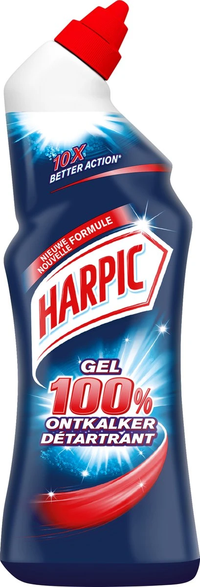 Harpic WC-reiniger Gel 100% Ontkalker- 750ml X6 4 Harpic WC-reiniger Gel 100% Ontkalker- 750ml X6 - Afbeelding 2