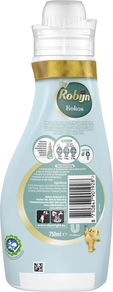 Robijn Collections Kokos Wasverzachter - 8 X 30 Wasbeurten - Voordeelverpakking 5 Robijn Collections Kokos Wasverzachter - 8 X 30 Wasbeurten - Voordeelverpakking - Afbeelding 3