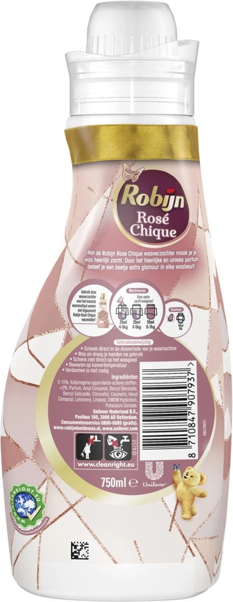 Robijn Collections Rosé Chique Wasverzachter - 4 X 750 Ml - Voordeelverpakking 5 Robijn Collections Rosé Chique Wasverzachter - 4 X 750 Ml - Voordeelverpakking - Afbeelding 3
