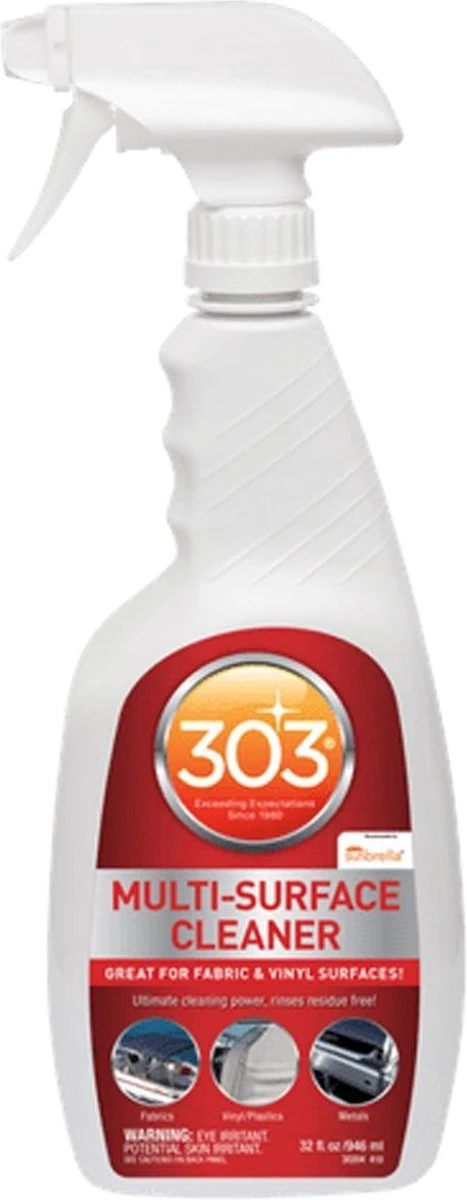 303® Multi-Surface Cleaner - 946 Ml | Veilig Voor Alle Soorten Bekleding En Vinyl. Vlekken Verdwijnen Binnen Enkele Minuten En Verkleurde Oppervlakken Komen Weer Tot Leven. 3 303® Multi-Surface Cleaner - 946 Ml | Veilig Voor Alle Soorten Bekleding En Vinyl. Vlekken Verdwijnen Binnen Enkele Minuten En Verkleurde Oppervlakken Komen Weer Tot Leven.