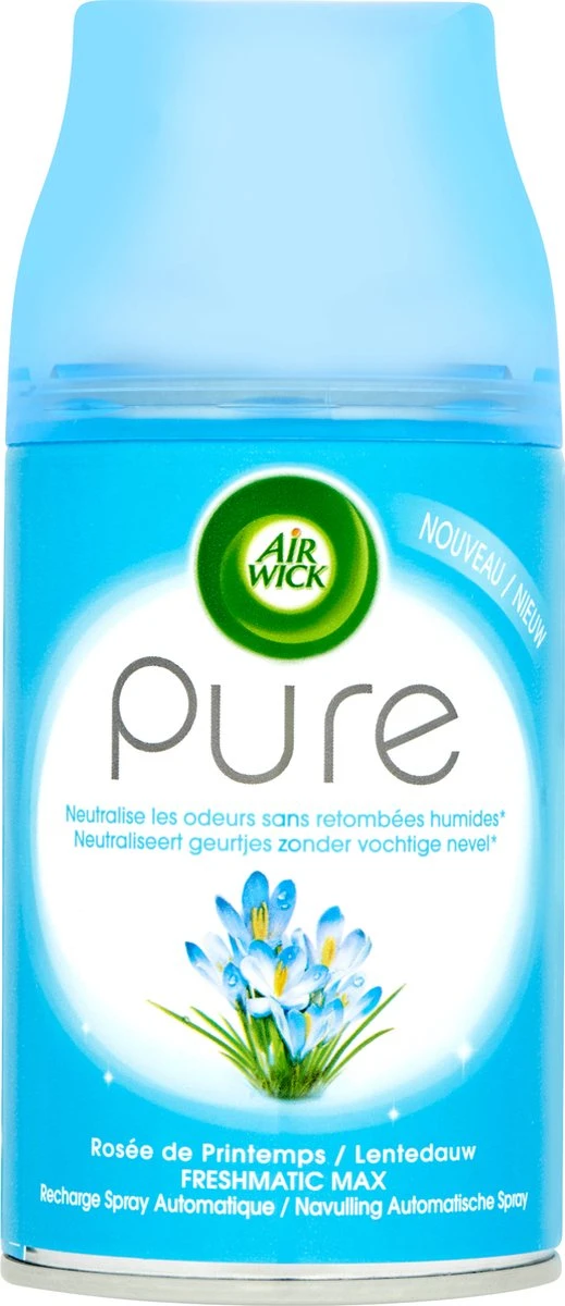 Air Wick Freshmatic Automatische Spray - Luchtverfrisser - Pure Lentedauw Navulling - 3 Stuks 4 Air Wick Freshmatic Automatische Spray - Luchtverfrisser - Pure Lentedauw Navulling - 3 Stuks - Afbeelding 2
