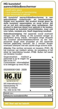 HG Kunststof Aanrechtbladbeschermer - 125ml - Voor Kunststof Oppervlakken 9 HG Kunststof Aanrechtbladbeschermer - 125ml - Voor Kunststof Oppervlakken -Schoonmaakartikelen Winkel 644x1200 2