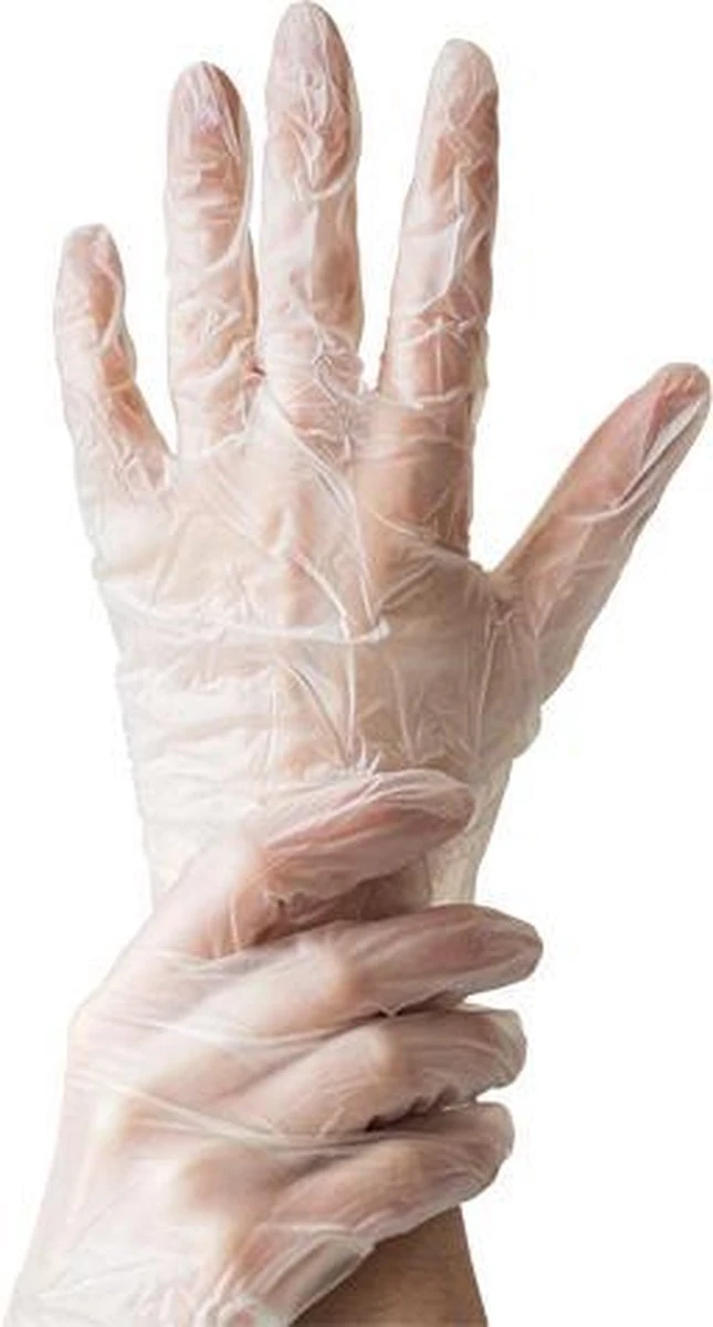 Wegwerp Handschoenen - Vinyl Handschoenen - Poedervrij - Wit - Maat L - 100 Stuks 5 Wegwerp Handschoenen - Vinyl Handschoenen - Poedervrij - Wit - Maat L - 100 Stuks - Afbeelding 4