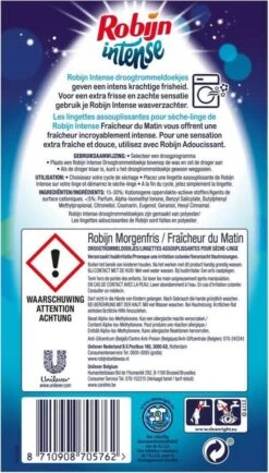 Robijn Intense Morgenfris Droogtrommeldoekjes - 9 X 20 Stuks - Voordeelverpakking 15 Robijn Intense Morgenfris Droogtrommeldoekjes - 9 X 20 Stuks - Voordeelverpakking -Schoonmaakartikelen Winkel 683x1200