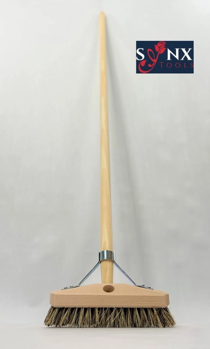 Synx Tools Luiwagen Union 22cm - Tegel Bezem Schrobber- Bezemsteel - Schoonmaakbezem - Schrobborstels - Bezems Met Steel 150 Cm 4 Synx Tools Luiwagen Union 22cm - Tegel Bezem Schrobber- Bezemsteel - Schoonmaakbezem - Schrobborstels - Bezems Met Steel 150 Cm - Afbeelding 2