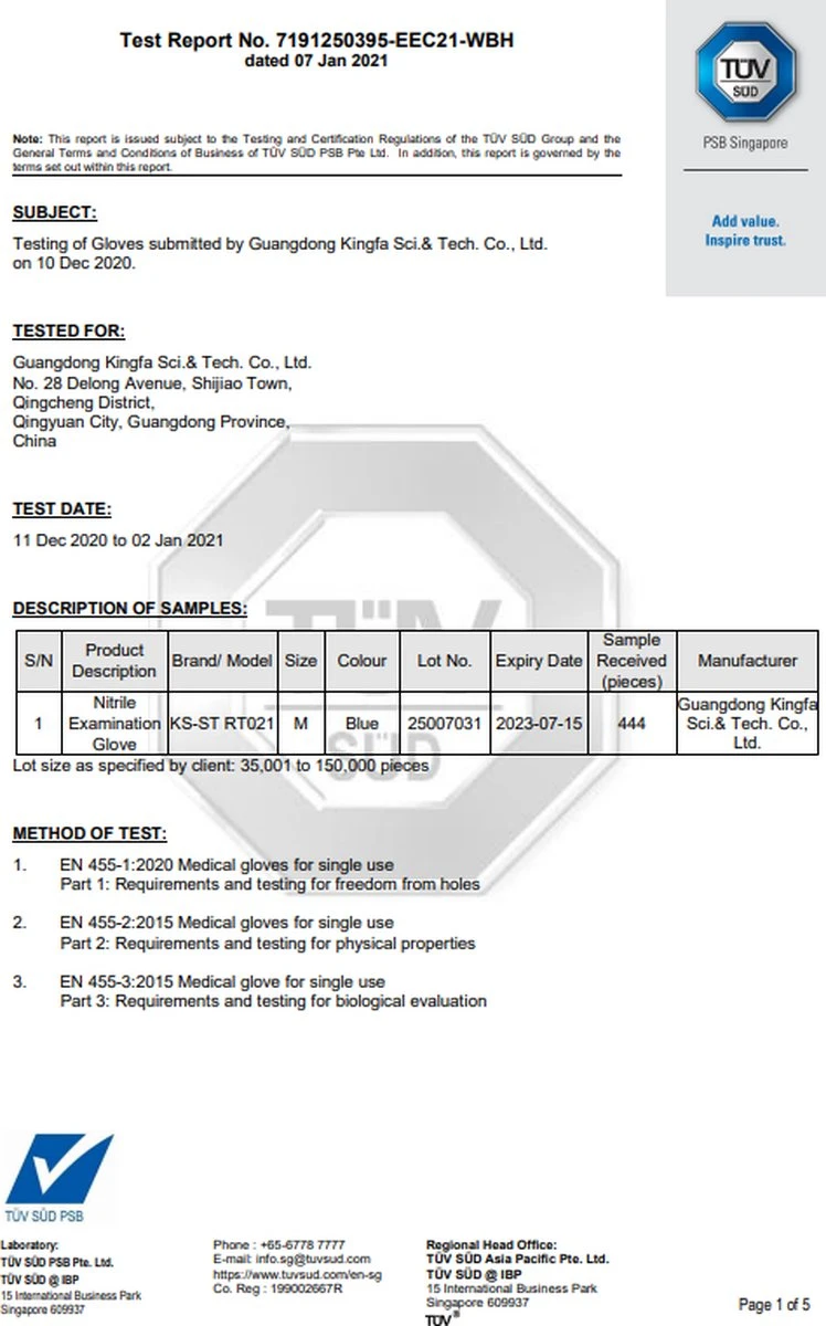 100 Medische Nitril Onderzoekshandschoenen | Kingfa KS-ST RT021 7 100 Medische Nitril Onderzoekshandschoenen | Kingfa KS-ST RT021 - Afbeelding 5