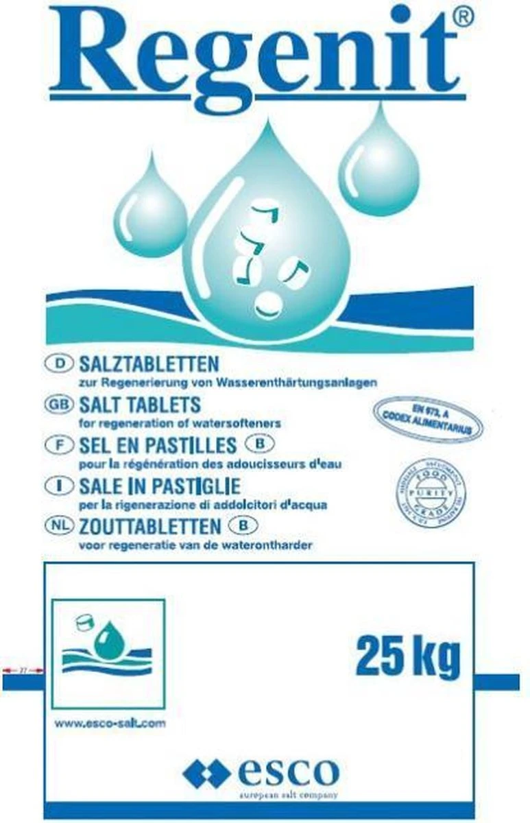 Regenit Onthardingszout Tabletten 25 Kilo Levering 4 Regenit Onthardingszout Tabletten 25 Kilo Levering - Afbeelding 2