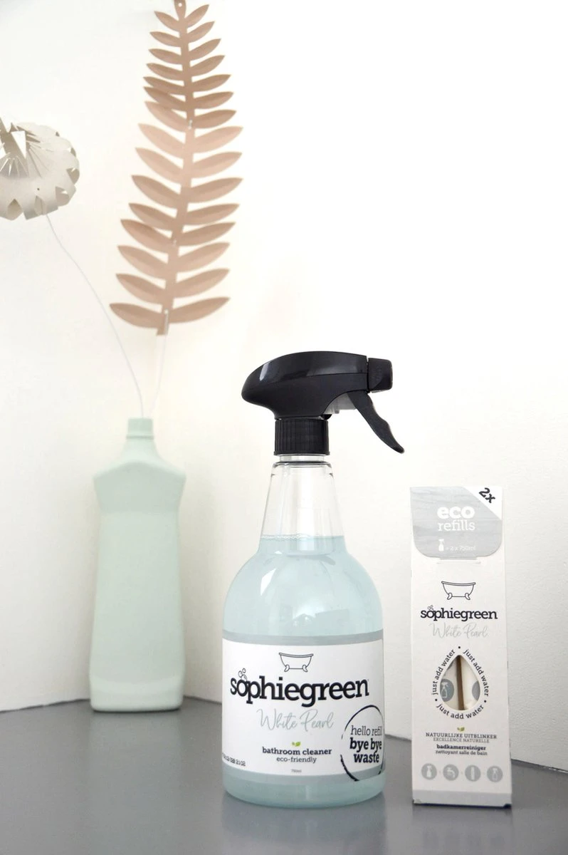 SophieGreen White Pearl Badkamerreiniger 3x2 Navullingen (=6x750 Ml) 7 SophieGreen White Pearl Badkamerreiniger 3x2 Navullingen (=6x750 Ml) - Afbeelding 5