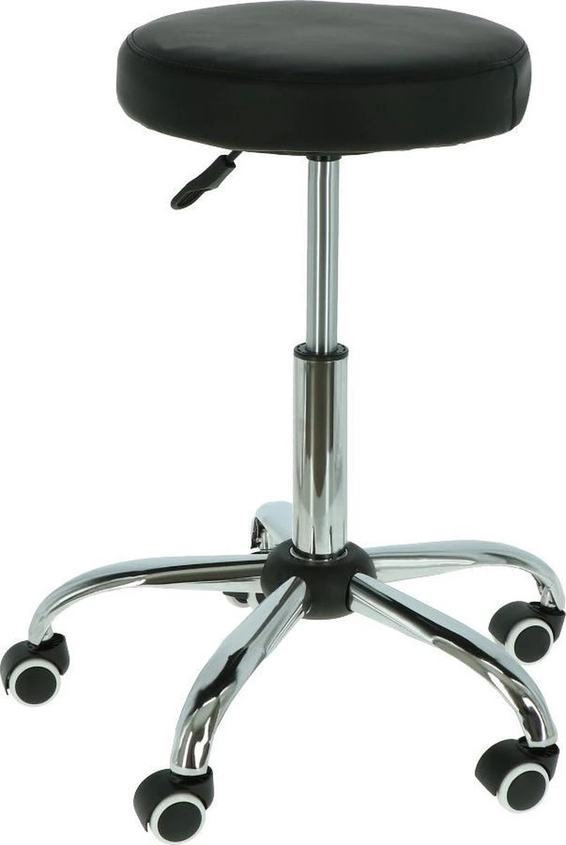 Alora Tabouret Op Wielen - Zadelkruk - Zwart - Kruk – Kapperskruk - Draaikruk - Werkkruk - Verstelbaar 3 Alora Tabouret Op Wielen - Zadelkruk - Zwart - Kruk – Kapperskruk - Draaikruk - Werkkruk - Verstelbaar