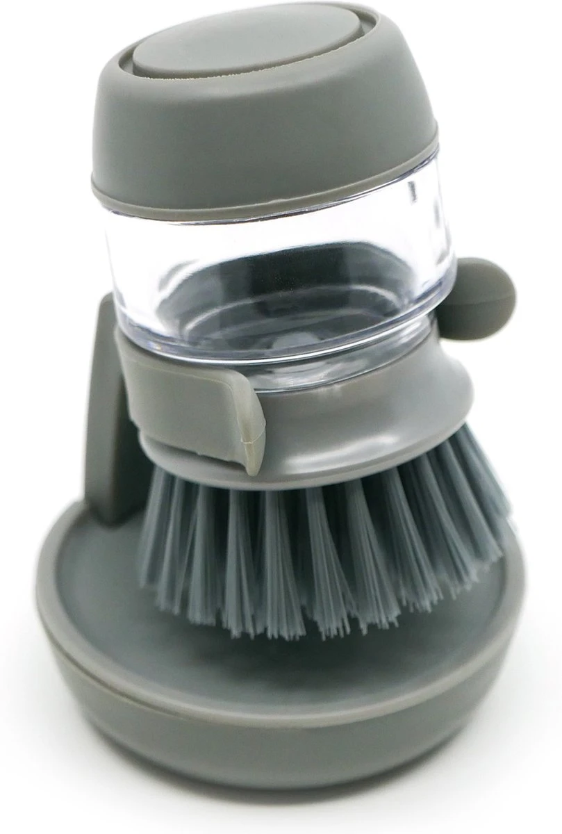 In Round Afwasborstel Met Zeepdispenser / Zeepreservoir – Inclusief Houder – Grijs – Afwas Borstel – Zeep Handborstel – Doseerpomp – Afwasmiddel Dispenser – Navulbaar 2 In Round Afwasborstel Met Zeepdispenser / Zeepreservoir – Inclusief Houder – Grijs – Afwas Borstel – Zeep Handborstel – Doseerpomp – Afwasmiddel Dispenser – Navulbaar