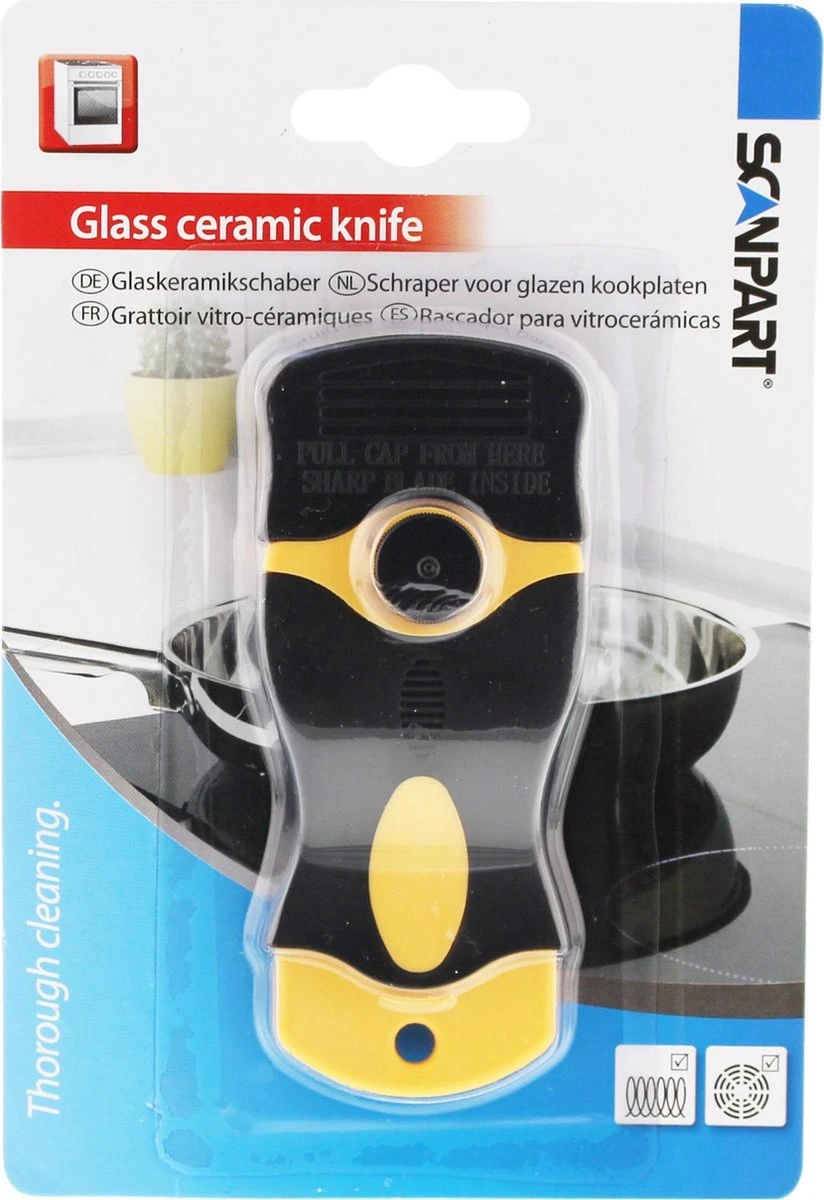 Scanpart Kookplaat Schraper - Schraapijzer - Radeermes - Voor Alle Glazen Kookplaten - Zoals Keramische Inductie En Halogeen Kookplaten - Kunststof - Vervangbaar Mesje - Krasvrij 7 Scanpart Kookplaat Schraper - Schraapijzer - Radeermes - Voor Alle Glazen Kookplaten - Zoals Keramische Inductie En Halogeen Kookplaten - Kunststof - Vervangbaar Mesje - Krasvrij - Afbeelding 5