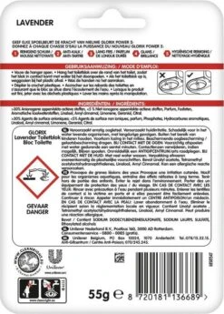 Glorix Power 5 Toiletblokken - Lavendel - 9 Stuks - Voordeelverpakking 16 Glorix Power 5 Toiletblokken - Lavendel - 9 Stuks - Voordeelverpakking -Schoonmaakartikelen Winkel 860x1200