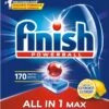 Finish All In 1 Max Citroen - Vaatwastabletten - 170 Tabs - Voordeelpak 1 Finish All In 1 Max Citroen - Vaatwastabletten - 170 Tabs - Voordeelpak -Schoonmaakartikelen Winkel 886x1200 1