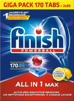 Finish All In 1 Max Citroen - Vaatwastabletten - 170 Tabs - Voordeelpak