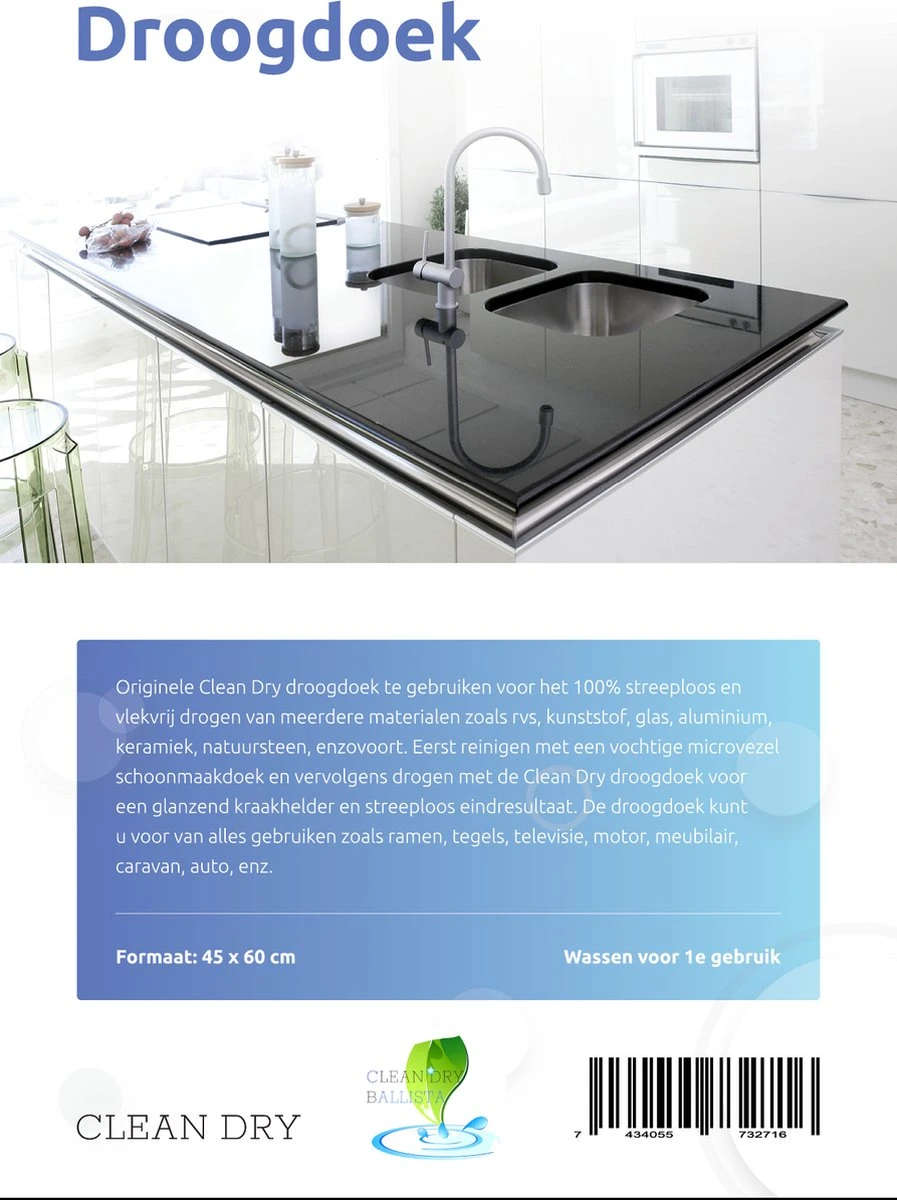 Clean Dry Ramenset Raamdoeken Microvezel Glasdoeken Droogdoek Ramen Origineel 9 Clean Dry Ramenset Raamdoeken Microvezel Glasdoeken Droogdoek Ramen Origineel - Afbeelding 7