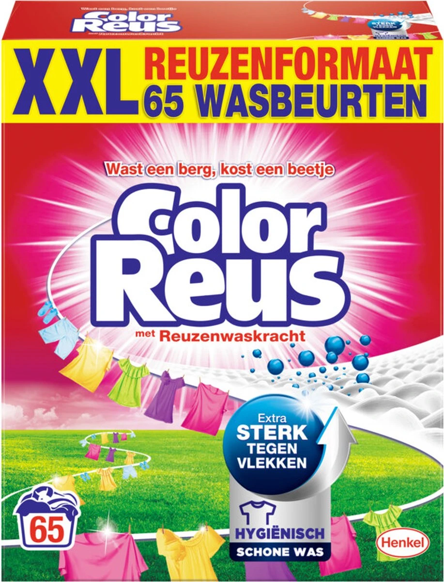 Color Reus Waspoeder Wasmiddel - Witte Reus - Voordeelverpakking - 65 Wasbeurten 5 Color Reus Waspoeder Wasmiddel - Witte Reus - Voordeelverpakking - 65 Wasbeurten - Afbeelding 3