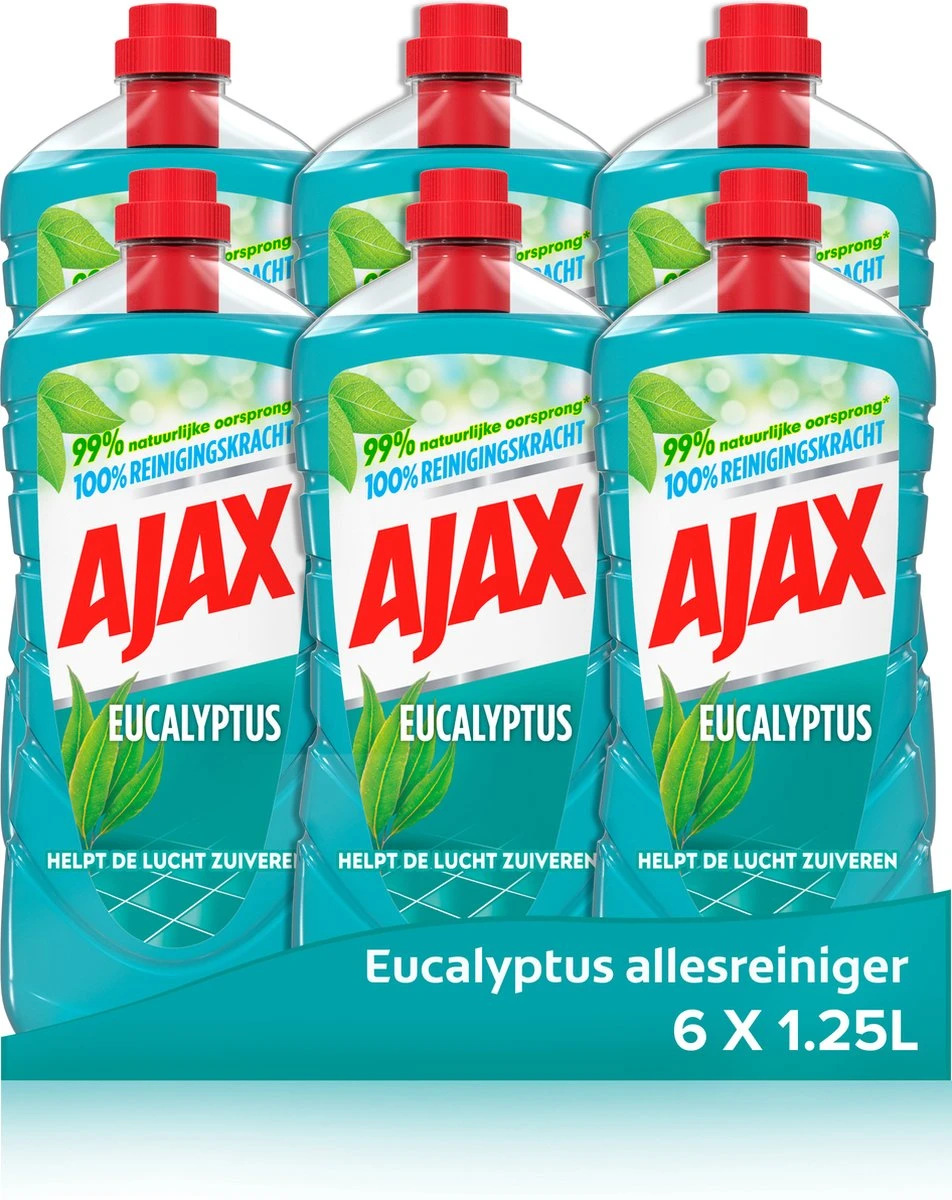 Ajax® Ajax Allesreiniger Eucalyptus 6 X 1.25L - Voordeelverpakking 3 Ajax® Ajax Allesreiniger Eucalyptus 6 X 1.25L - Voordeelverpakking