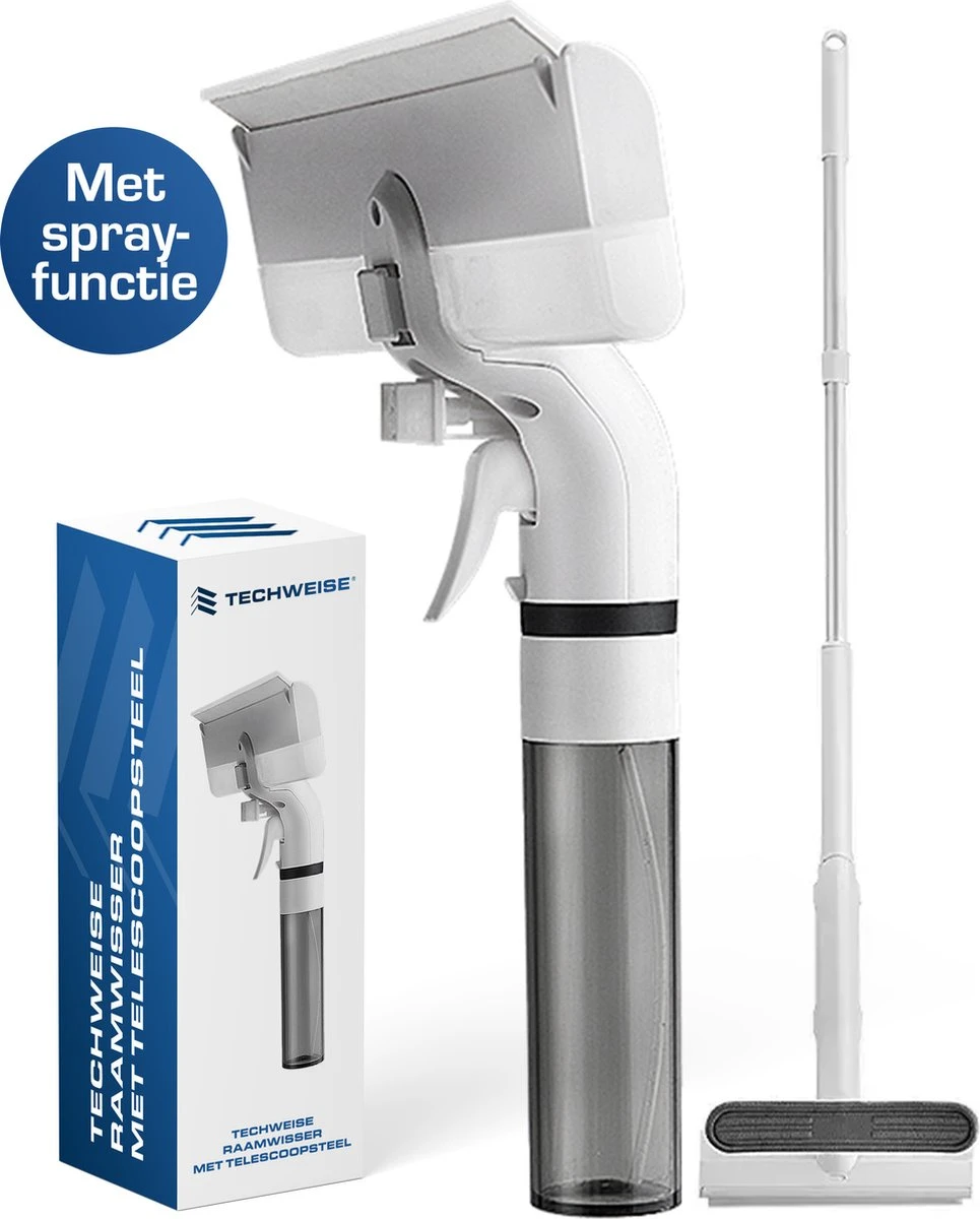 4-in-1 Raamwisser Met Telescoopsteel En Spray-functie - 110cm - Ramenwasser - Ramenwisser 3 4-in-1 Raamwisser Met Telescoopsteel En Spray-functie - 110cm - Ramenwasser - Ramenwisser